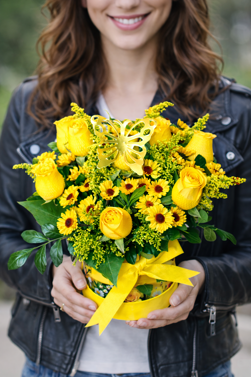 Arreglo Floral Amarillo Radiante