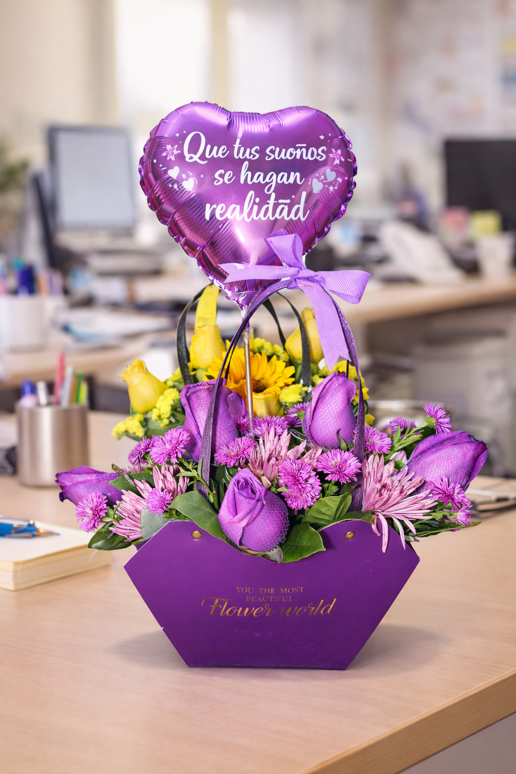 Arreglo Floral Celebración Violeta