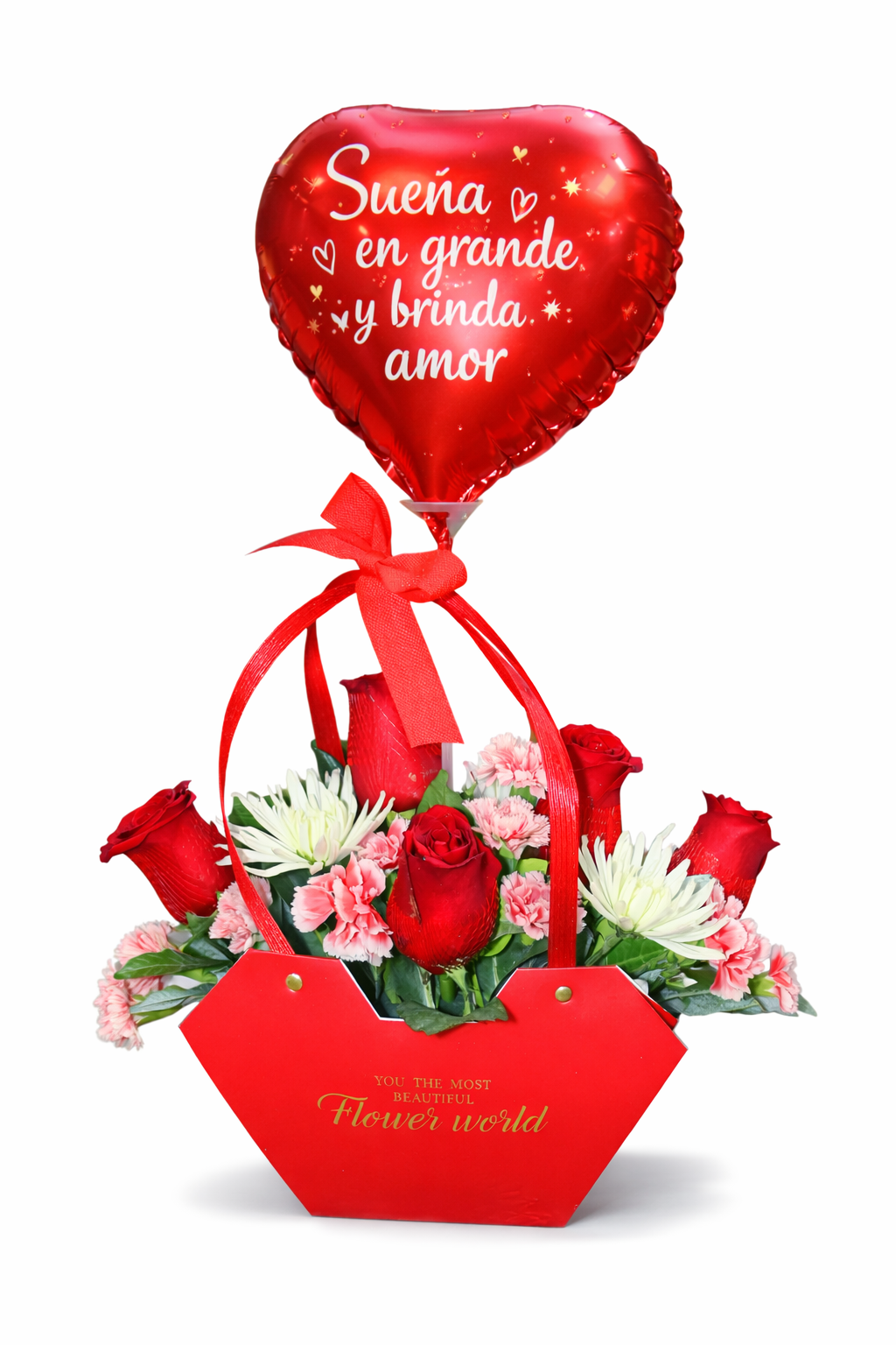 Arreglo Floral Corazón Inspirador