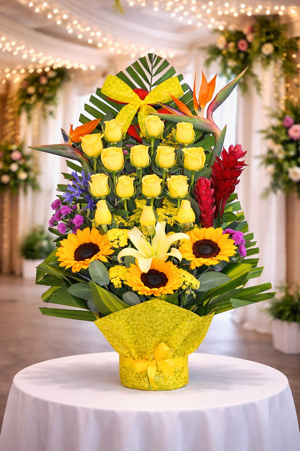 Arreglo Floral Tropical de Impacto