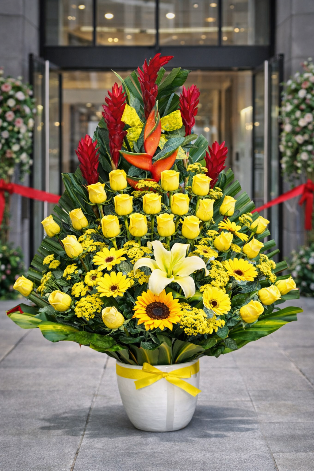 Arreglo Floral Tropical de Inauguración