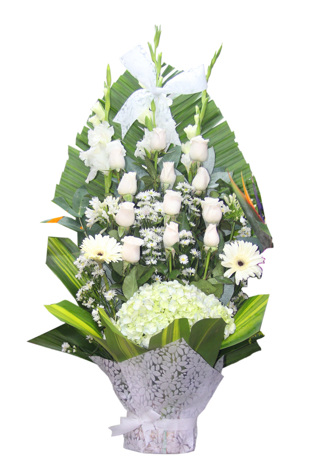 Centro Floral Blanco Elegante