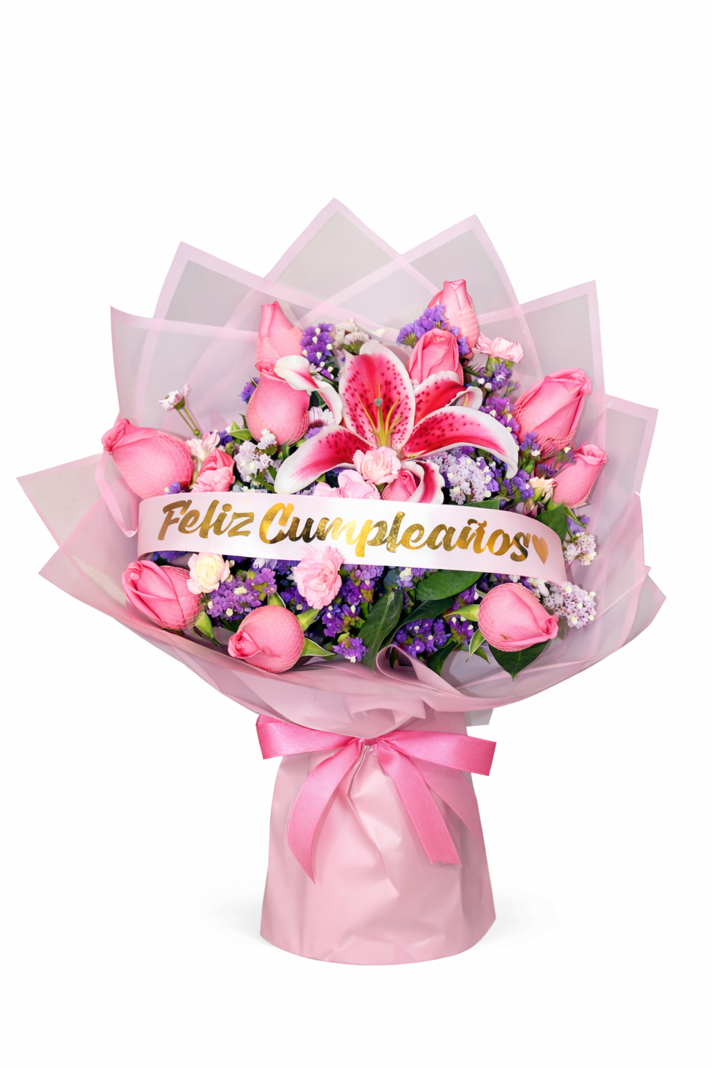 Bouquet “Feliz Cumpleaños Rosado”