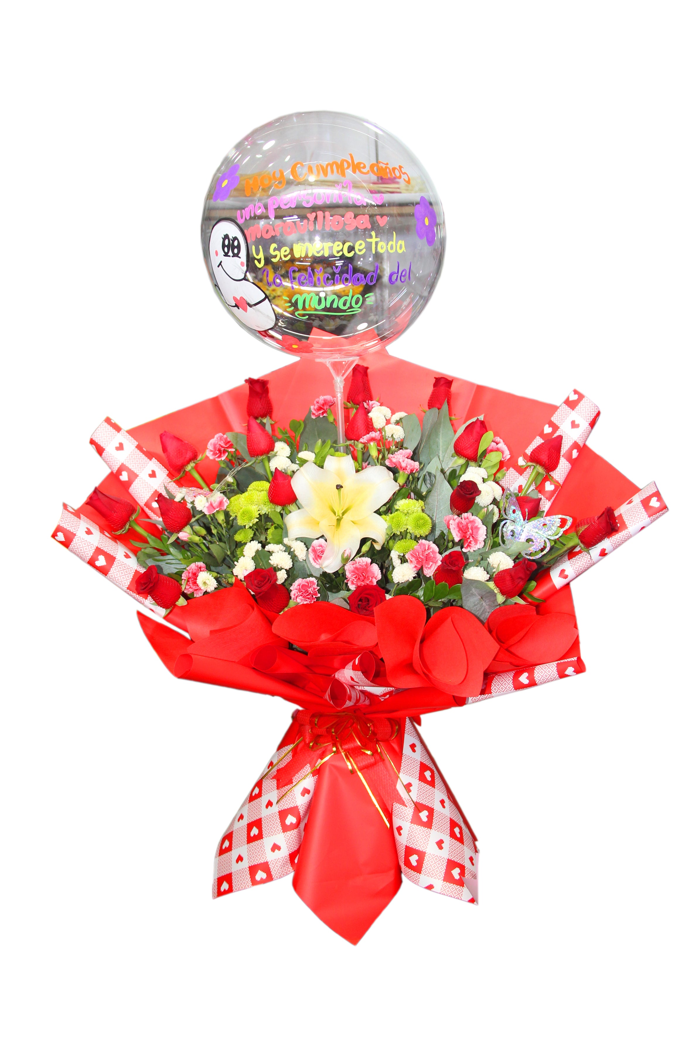 Bouquet de Cumpleaños Rosas y Lirios