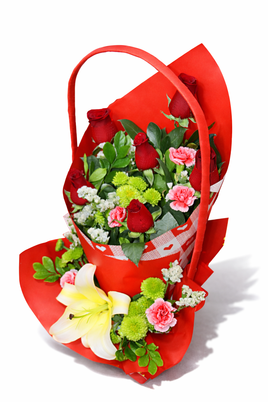 Canasta Floral Pasión Roja