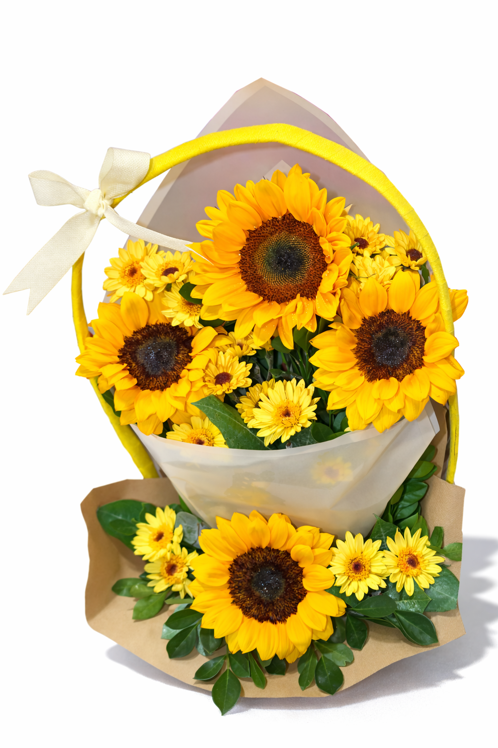 Canasta de Girasoles Dorados