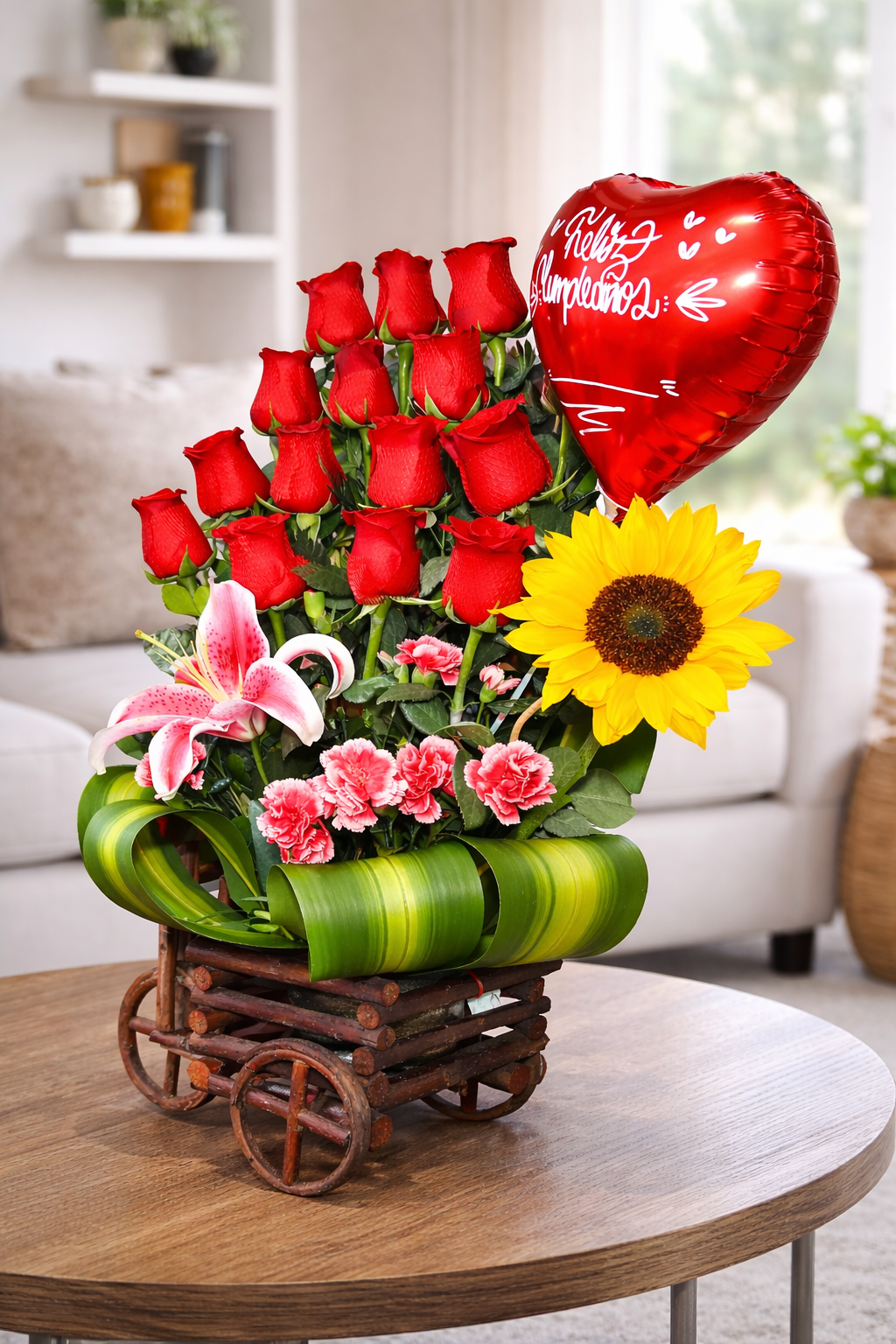 Carrito Floral Romántico