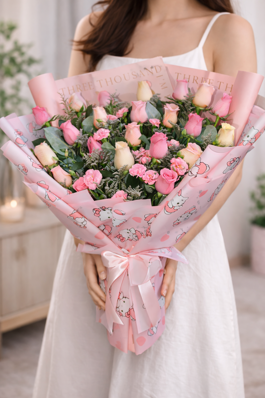 Bouquet Rosas & Encanto Hello Kitty