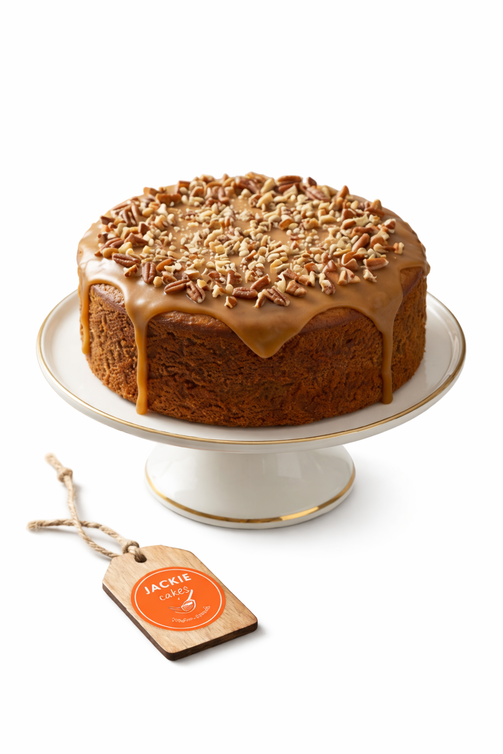 Pastel de manjarblanco y nuez pecana