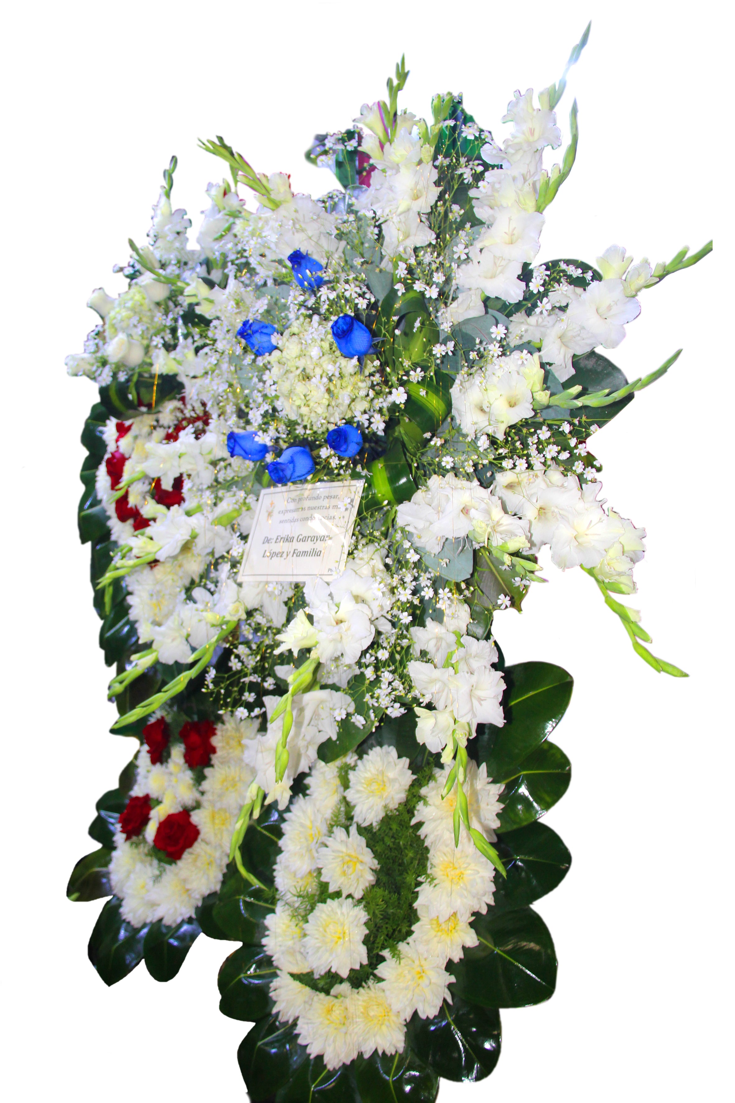 Pedestal Blanco Azul