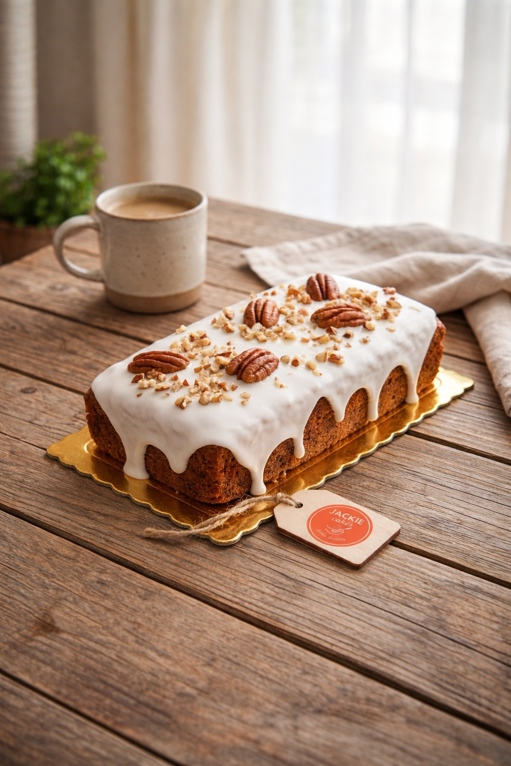 Queque de Nueces con Glaseado – Jackie Cakes