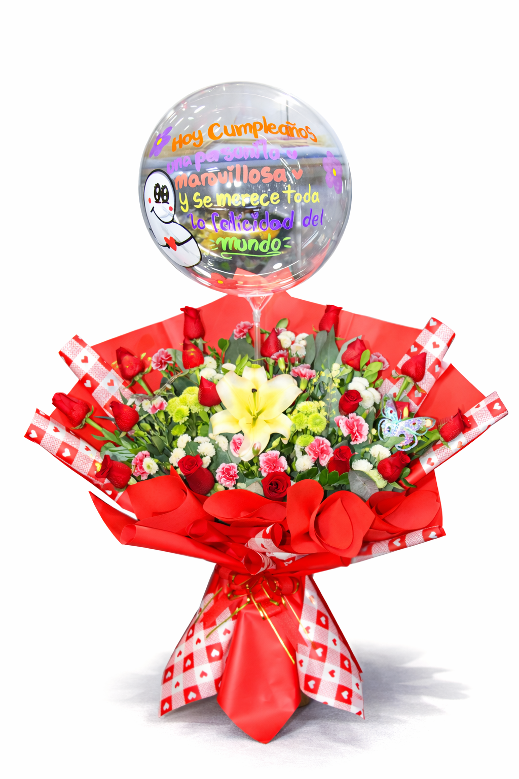 Bouquet de Cumpleaños Rosas y Lirios