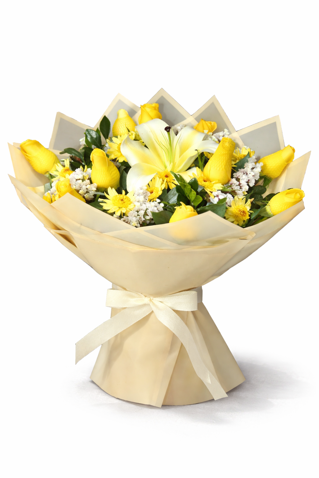 Ramo en Tonos Amarillos y Blancos