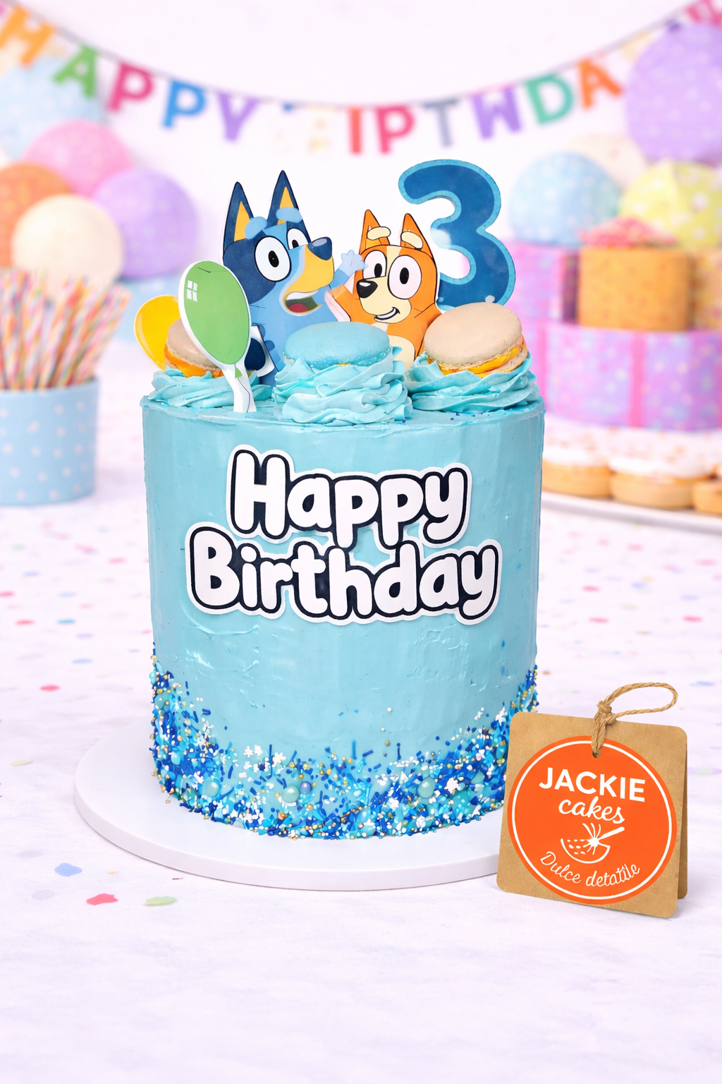 Torta Temática Infantil Estilo Bluey - Preparado a Pedido