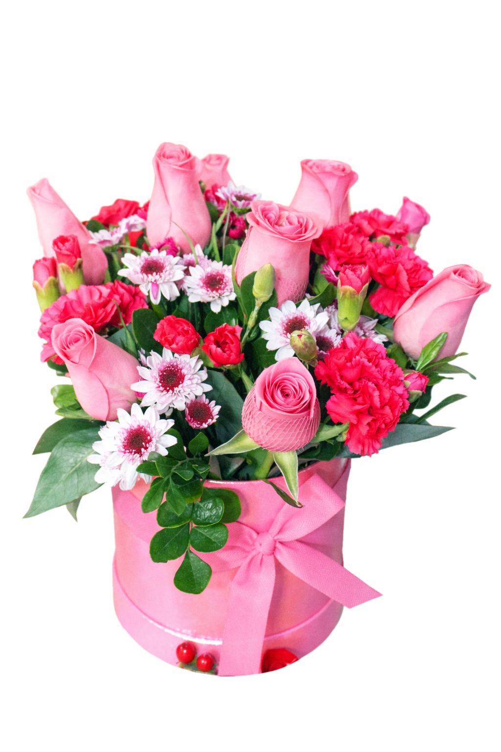 Arreglo Floral Rosa Encanto – Caja cilíndrica